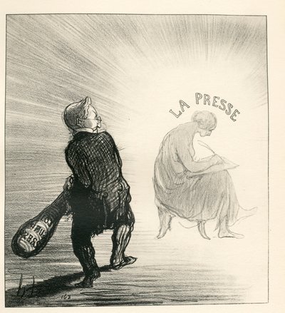 Le Charivari, satirisk i B & W av Honoré Daumier
