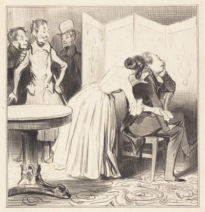 Chevalier des Adrets är älskaren... av Honoré Daumier