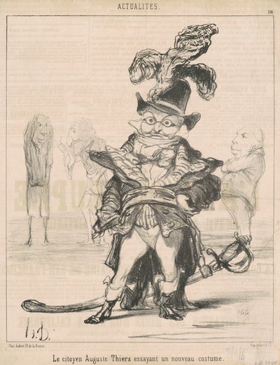 Le Citoyen ... Thiers prövar en ny kostym av Honoré Daumier