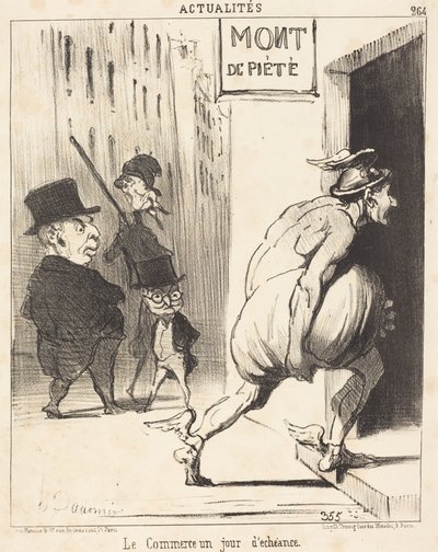 Handeln på en förfallodag av Honoré Daumier