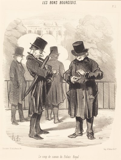 Kanonskottet från Palais-Royal av Honoré Daumier
