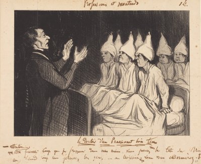 Sovsalen på ett välskött internat av Honoré Daumier