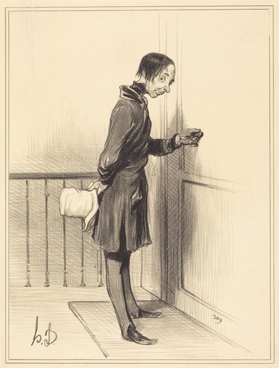 Tiggaren hemma av Honoré Daumier