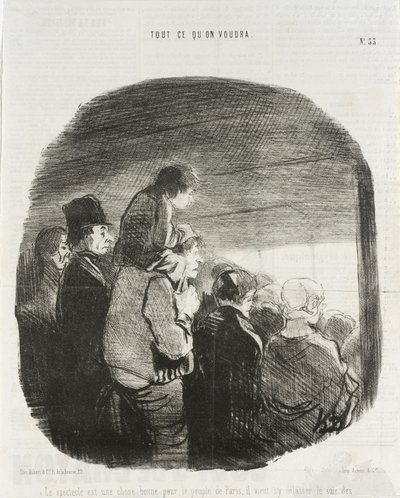 Skådespelet är en bra sak för Paris folk... av Honoré Daumier
