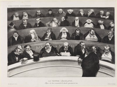 Den lagstiftande magen av Honoré Daumier