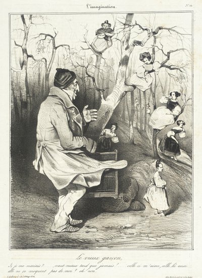Den gamle ungkarlen av Honoré Daumier