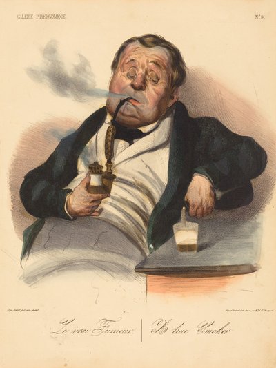 Den sanna rökaren av Honoré Daumier