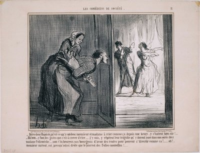 Les Comédiens de Société: Säg mig, Baptiste, vad är det egentligen som… av Honoré Daumier