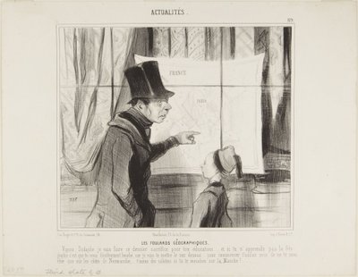 De geografiska schalarna av Honoré Daumier