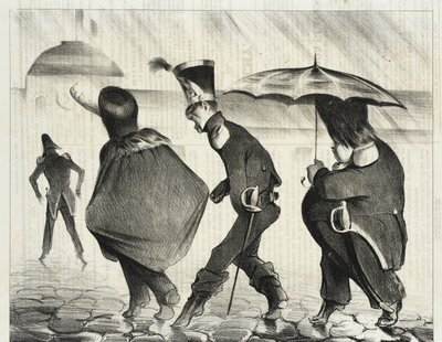 De orädda av Honoré Daumier