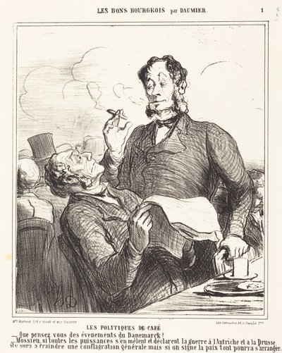 Kafépolitikerna av Honoré Daumier