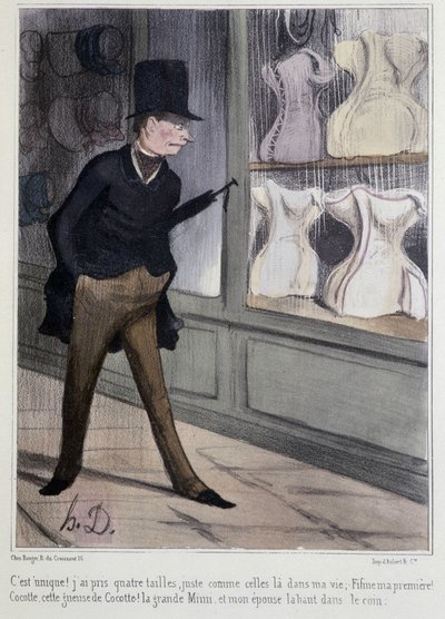Les korsetter - av Daumier av Honoré Daumier