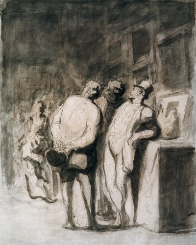 De tre finsmakarna. Teckning av Honore Daumier (1808-1879), fransk konst, 1800-talsrealism. Art Institute of Chicago (USA). av Honoré Daumier