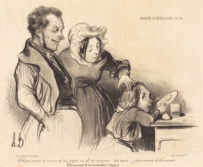 Lolo, vem älskar du mest, din pappa eller din mamma... av Honoré Daumier