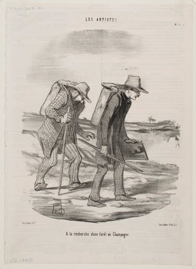 På jakt efter en skog i Champagne av Honoré Daumier