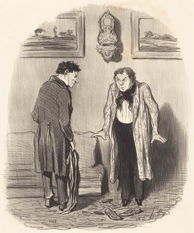 Men när jag säger att jag inte kan röra fötterna... av Honoré Daumier