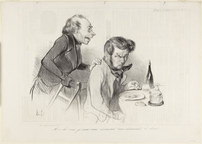 Min käre vän, jag kommer utan ceremonier för att bjuda dig på middag av Honoré Daumier
