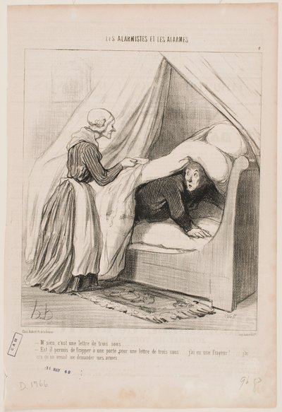 Herrn, det är ett brev för tre cent... av Honoré Daumier