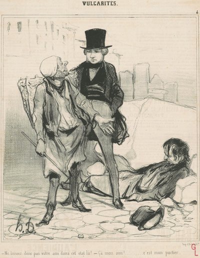 Lämna inte din vän i detta tillstånd! av Honoré Daumier