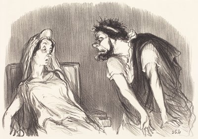 Oidipus av Honoré Daumier