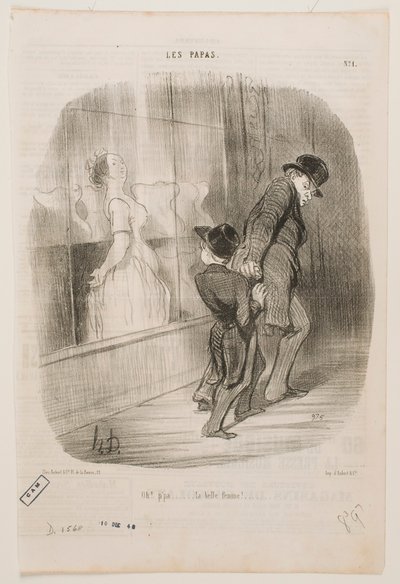 Åh, pappa, ... vilken vacker kvinna! av Honoré Daumier