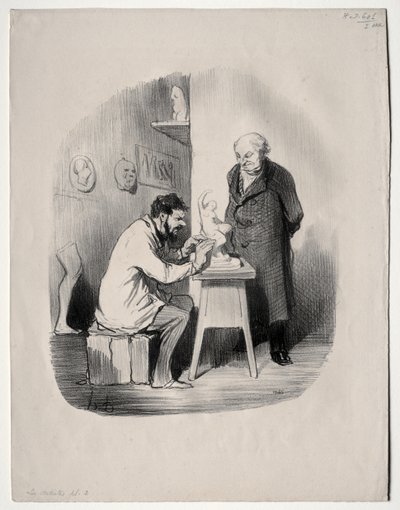 The Artists, skylt 2: Du måste modellera mig på det här sättet en dag av Honoré Daumier