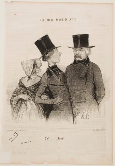 Hoppsan... Pappa!... av Honoré Daumier