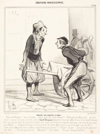 Beduinernas ursprung i Paris av Honoré Daumier
