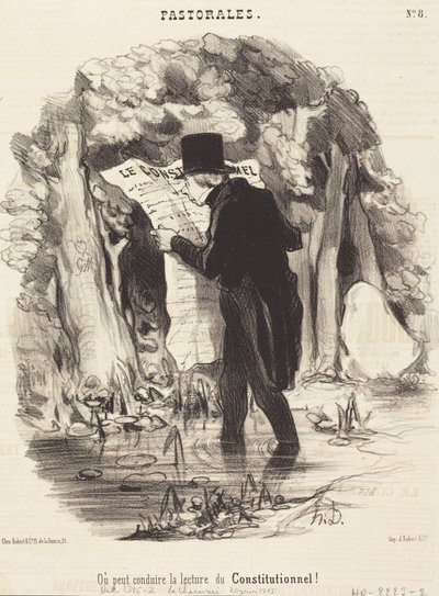 Vart kan läsningen av Le Constitutionnel leda! av Honoré Daumier