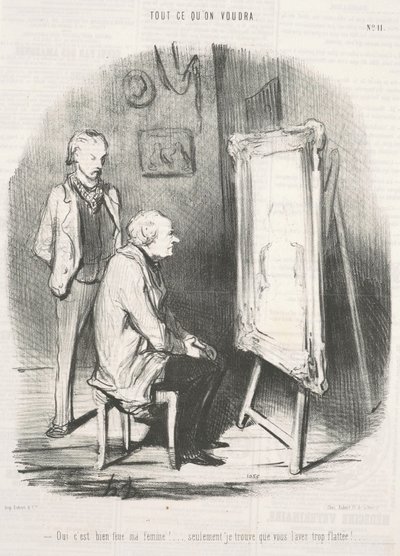 Ja det är det, min avlidna fru! ... av Honoré Daumier