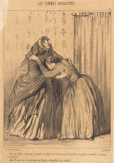 Ja, min kära, min man har förnedrat min värdighet... av Honoré Daumier