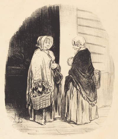 Ja, fru Chaboulard... tjugofyra specerihandlare... [framsida] av Honoré Daumier