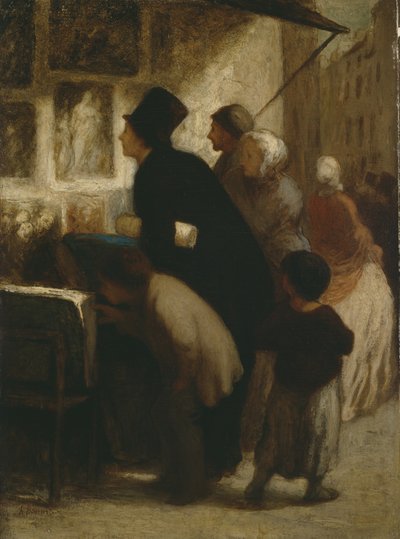 Utanför trycket? Säljarens butik, ca 1860-1863 av Honoré Daumier
