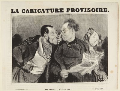 ...Inte särskilt bra? Eller hur!, ur serien Types Parisiens från La Caricature Provisoire av Honoré Daumier