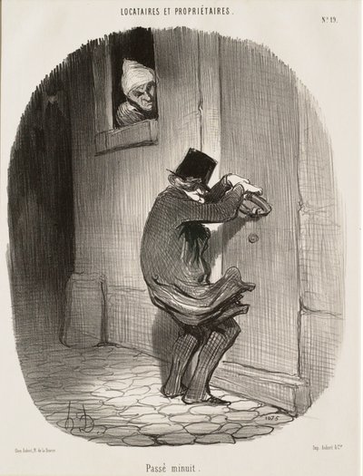 Efter midnatt av Honoré Daumier