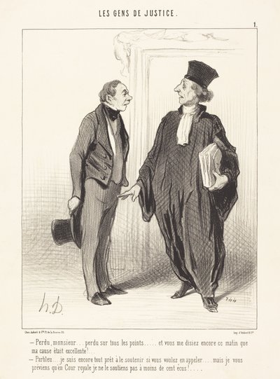 Förlorat, herrn... förlorat på alla punkter... av Honoré Daumier
