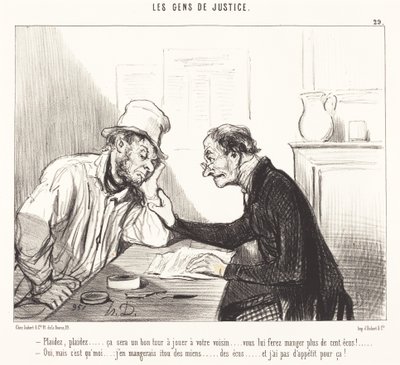 Vädja... det kommer att vara ett bra trick att spela... av Honoré Daumier