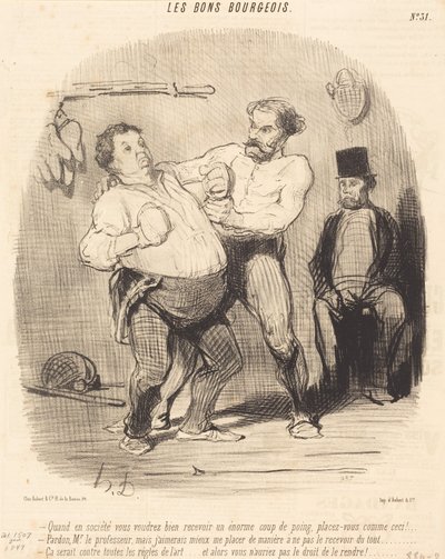 När ni i sällskap vill ta emot en... drink... av Honoré Daumier