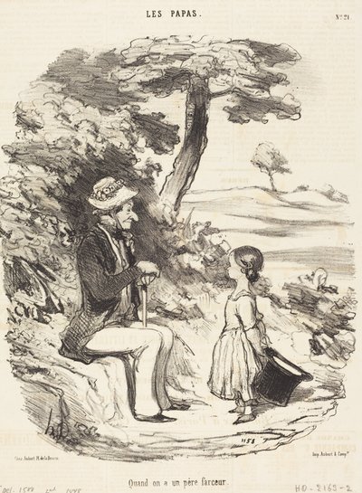 När man har en skämtsam far av Honoré Daumier