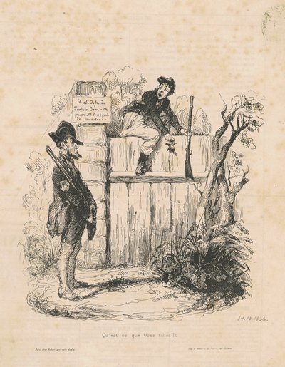 Vad gör du här... av Honoré Daumier