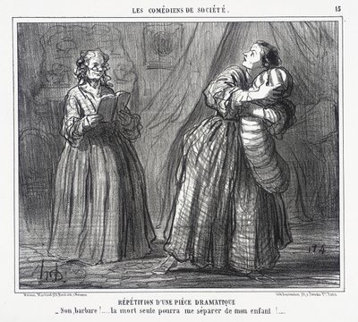 Repetition av ett drama av Honoré Daumier