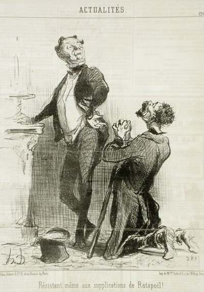 Motståndskraftig ... mot Ratapoils böner av Honoré Daumier