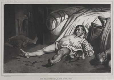 Rue Transnonain, 15 april 1834 av Honoré Daumier