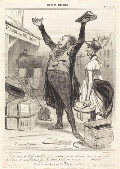 Hälsning! Gästfrihetens land... av Honoré Daumier
