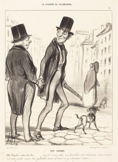 Klockan sju av Honoré Daumier
