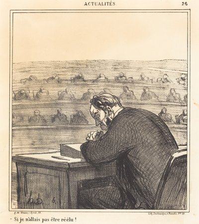 Om jag inte skulle bli omvald! av Honoré Daumier