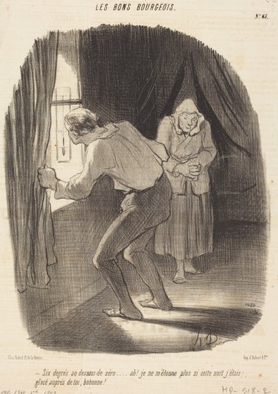 Sex grader under noll... av Honoré Daumier