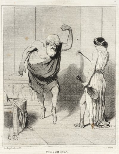 Sokrates hos Aspasia av Honoré Daumier