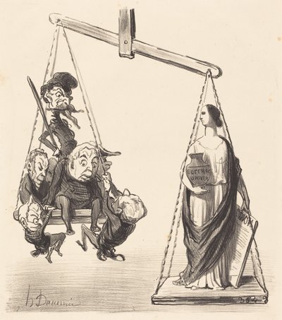 Allmän rösträtt av Honoré Daumier