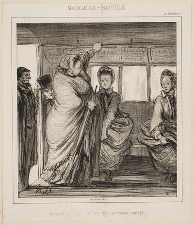 Busslinjen Madeleine-Bastille av Honoré Daumier